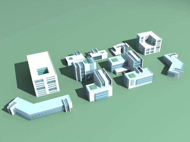 Urban planning – commercial buildings 99 3D Model