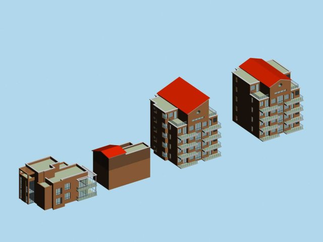 Urban planning – commercial buildings 248 3D Model