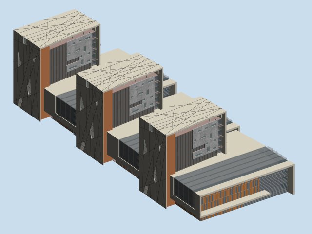 Urban planning – commercial buildings 124 3D Model