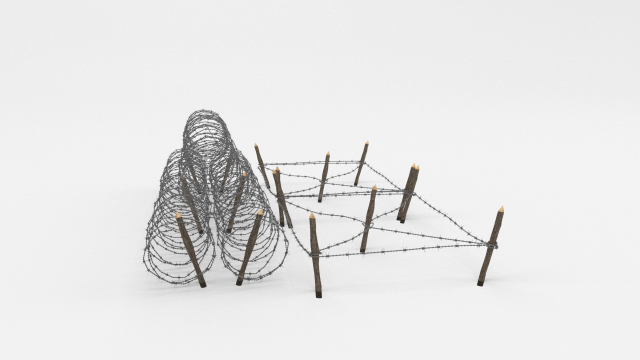 Barb Wire Obstacle 23 3D Model