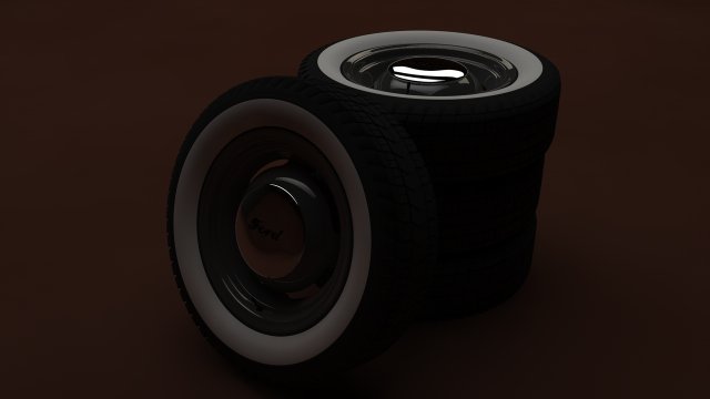 Rims and Tires Ford 3D Model