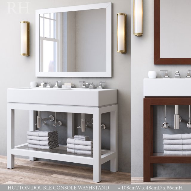 HUTTON DOUBLE CONSOLE WASHSTAND 3D Model