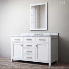HUTTON SINGLE EXTRA-WIDE VANITY 3D Model