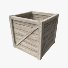 Wooden Box Open 3D Model