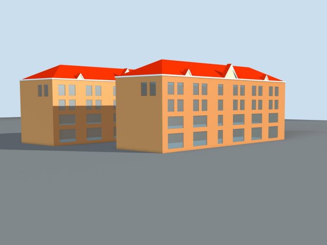 Urban planning – commercial buildings 234 3D Model