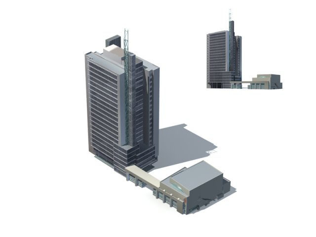 City – high-rise office 302 3D Model