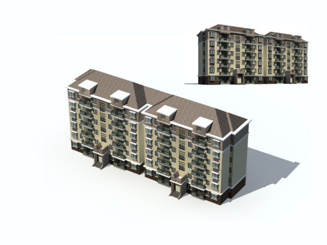 City construction – large real estate residences 34 3D Model