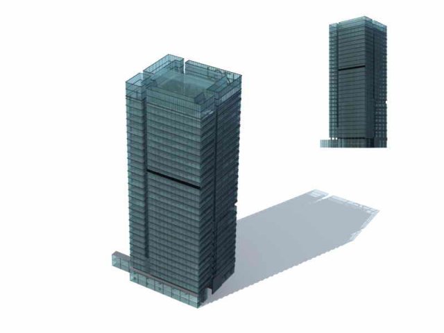 City – multi-storey commercial office building 182 3D Model