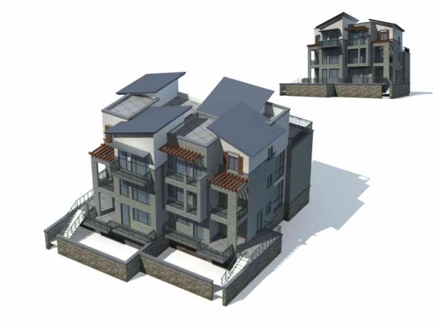 Urban architecture – private villas 21 3D Model