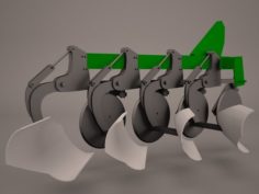 Plough reversible hydraulic 3D Model