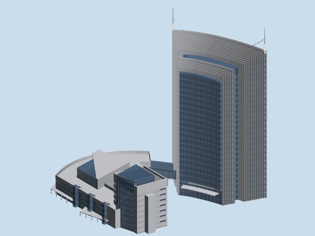 Urban planning – commercial buildings 160 3D Model