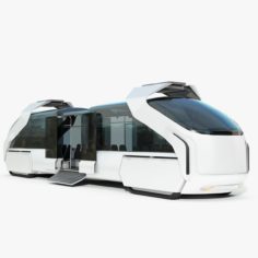 Hybrid Sci-Fi Train-Bus Concept 3D Model