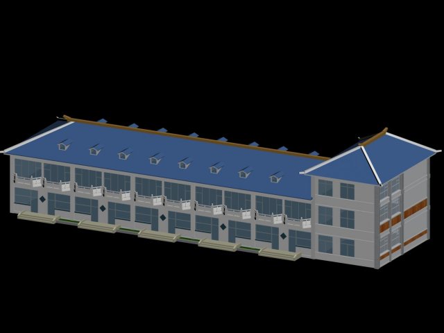 Urban architecture – school office villas 66 3D Model