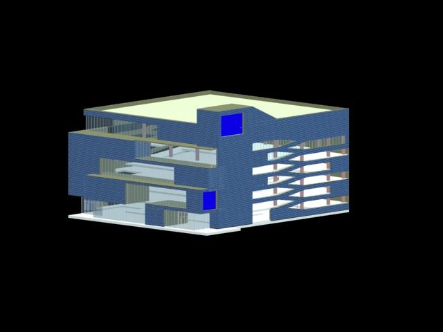 Urban architecture – school office villas 134 3D Model