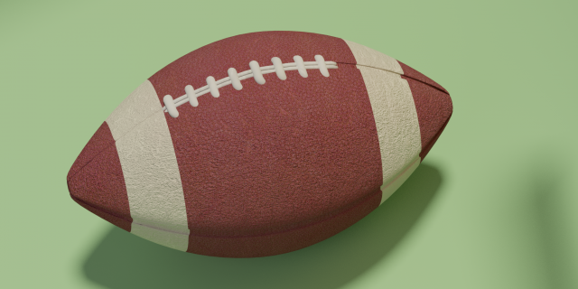American football 3D Model