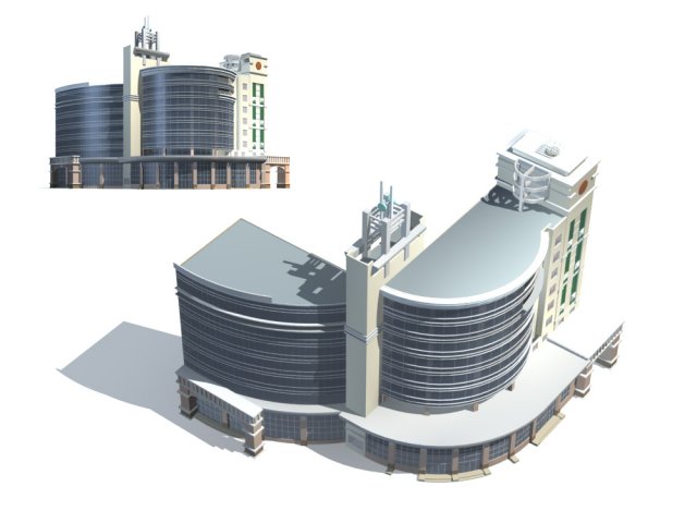 City – high-rise office 160 3D Model