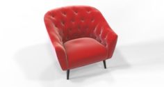 Sofa classic red 3D Model