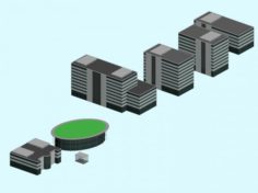 Urban planning – commercial buildings 193 3D Model