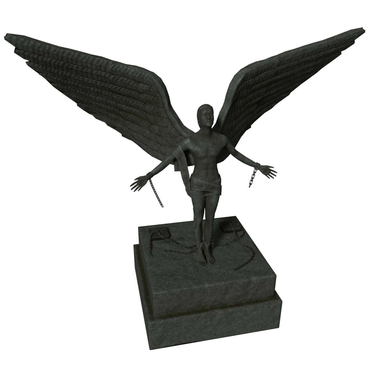 Free Man Statue 3D Model