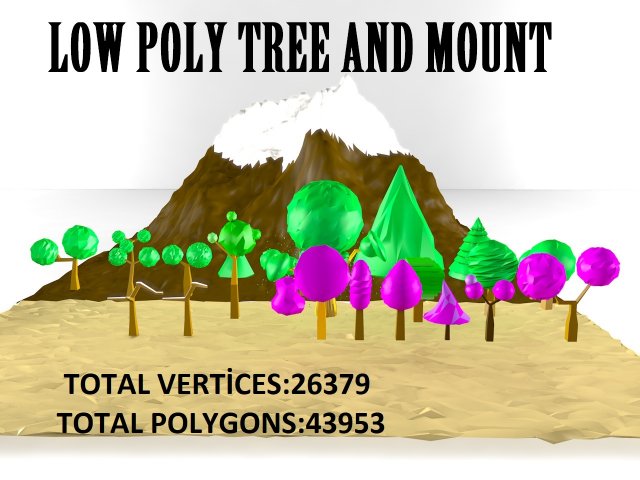 Tree And Mount 3D Model