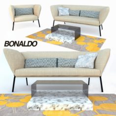 Bonaldo Nikos Sofa table Ribbon 3D Model