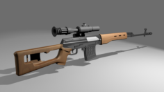 Dragunov Sniper Rifle 3D Model