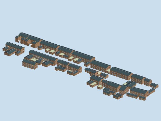 Urban planning – commercial buildings 153 3D Model