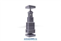 The chess rook of Russian set 09001 3D Model