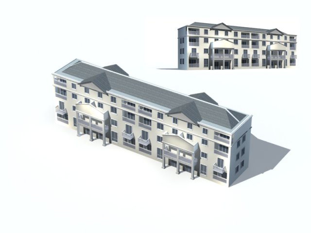 City construction – large real estate residences 5 3D Model