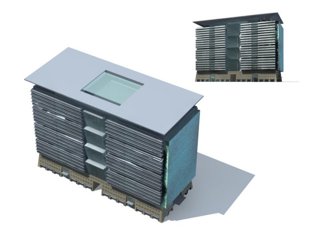 City – high-rise office 129 3D Model