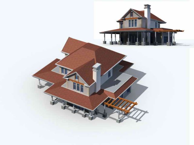 Urban architecture – private villas 40 3D Model