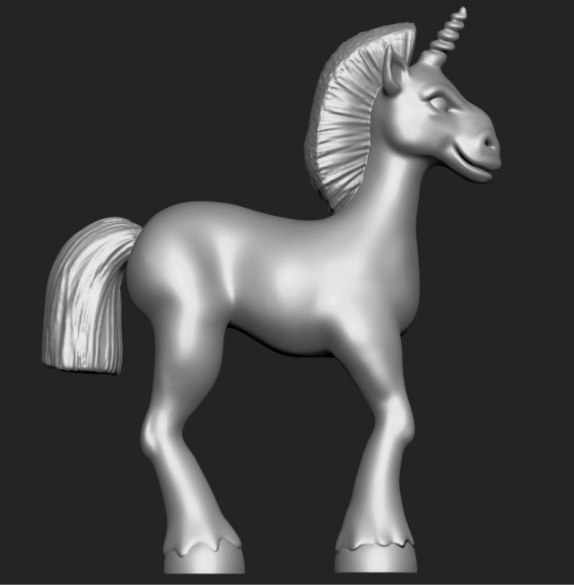 Stylized unicorn 3D print model 3D Model