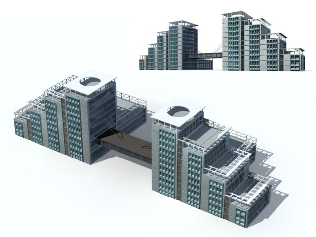 City – high-rise office 113 3D Model