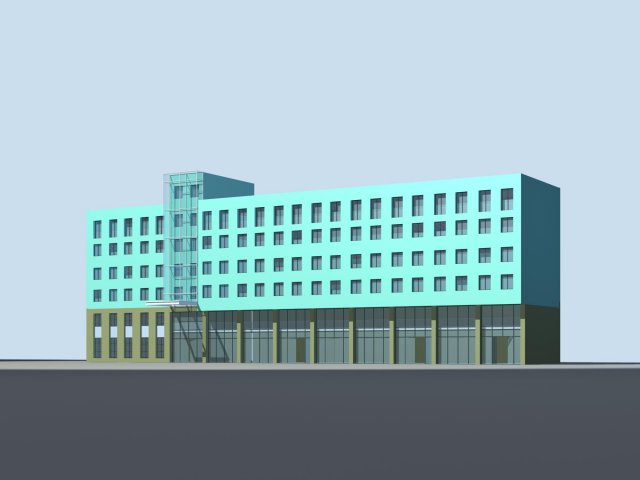 Urban architecture – school office villas 138 3D Model