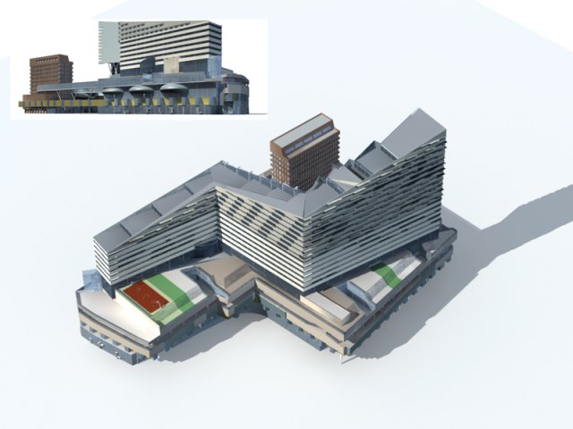 City – high-rise office 330 3D Model