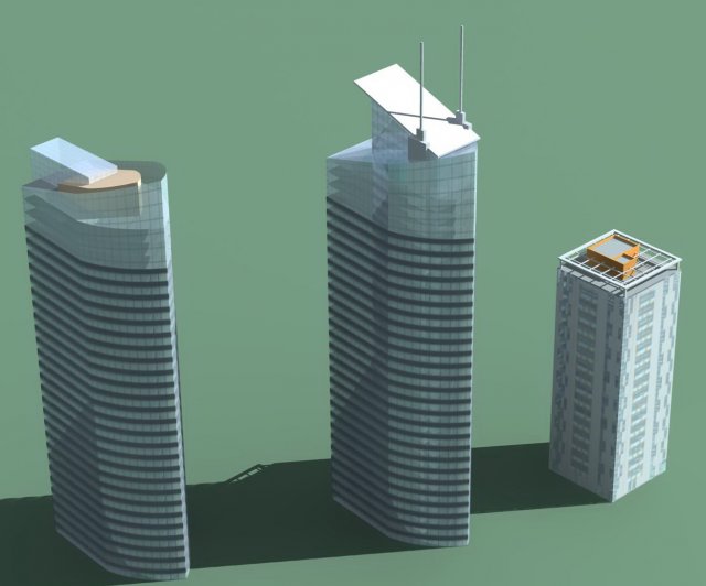 Urban planning – commercial buildings 105 3D Model