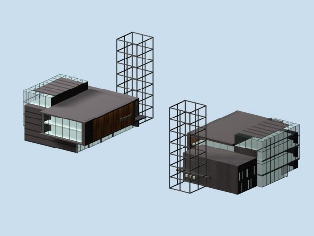 Urban architecture – school office villas 119 3D Model