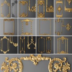 Collection stucco molding frame 3D Model