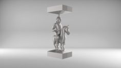 The chess Knight 1 of Russian set 09001 3D Model