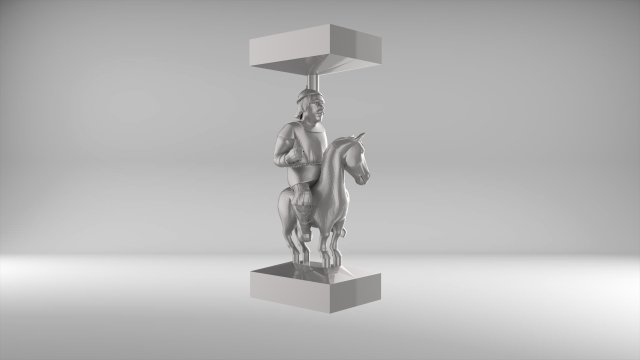 The chess Knight 1 of Russian set 09001 3D Model