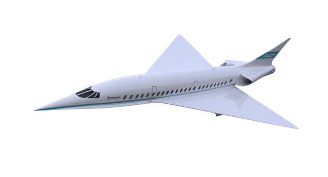 Boom XB-1 Supersonic Airplane 3D Model