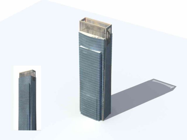 City – multi-storey commercial office building 145 3D Model