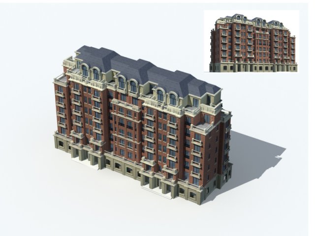 City construction – large real estate residences 105 3D Model