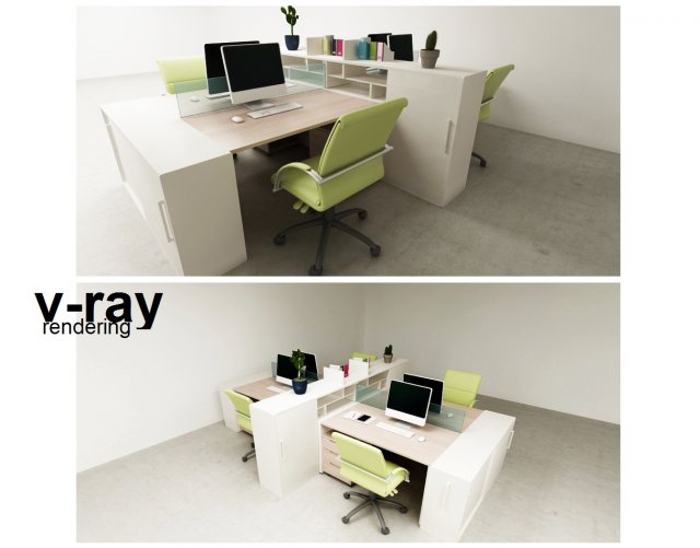 Office desk 3D Model