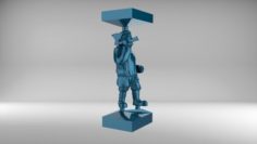 The chess pawn 5 of Russian set 09001 3D Model