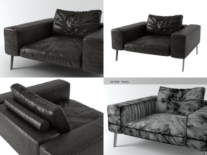 Lifesteel armchair 125 3D Model