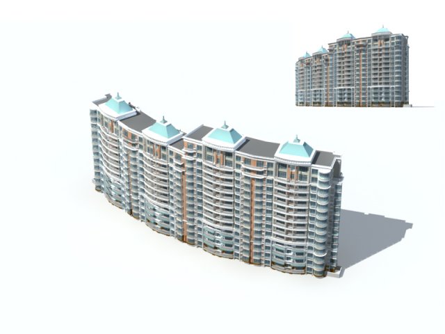 City construction – large real estate residences 7 3D Model