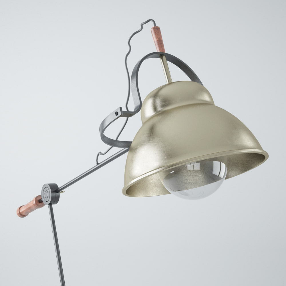 Old Desk Lamp 3D Model