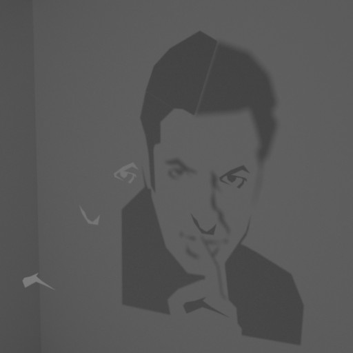 Jeff Goldblum wall shadow						 Free 3D Model