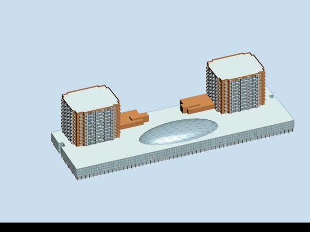 Urban planning – commercial buildings 25 3D Model